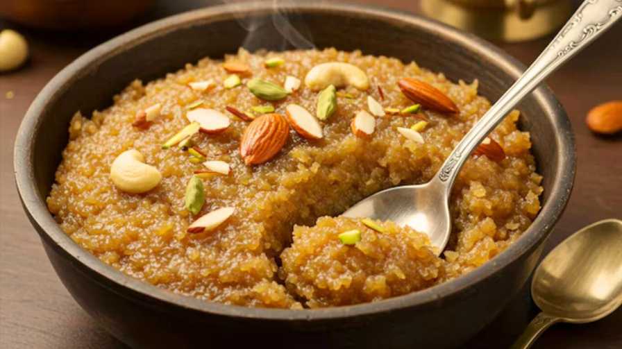 Oil Free Sooji Halwa Recipe